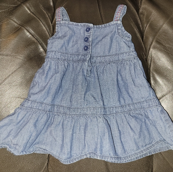 🌼 Vintage Gymboree Floral Appliqueed Chambray Dress - Baby Girls - Picture 6 of 7